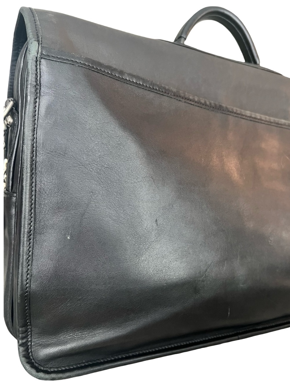 Coach Organizer Brief - Y2K Vintage Black Leather Briefcase - Picture 5 of 16
